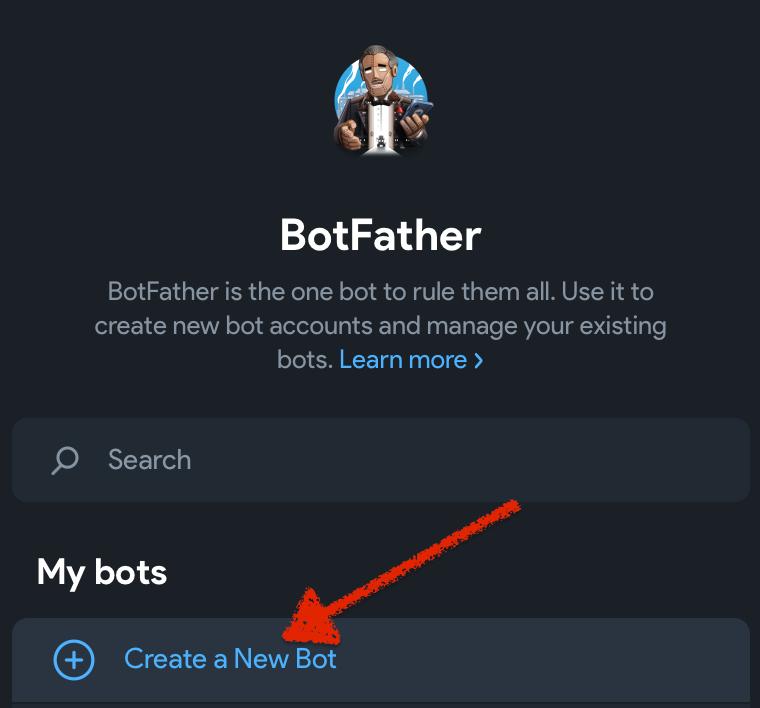BotFather — Create a New Bot